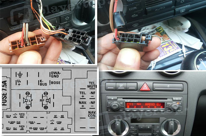 Connection autoradio